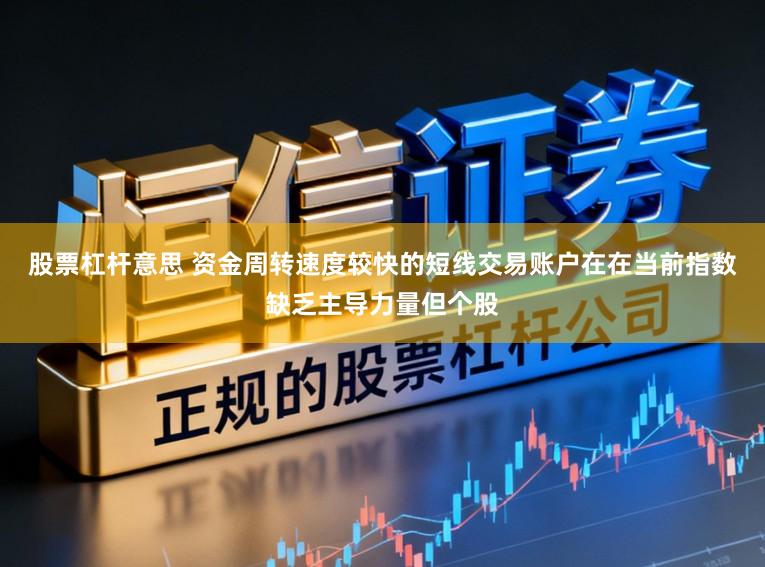 股票杠杆意思 资金周转速度较快的短线交易账户在在当前指数缺乏主导力量但个股