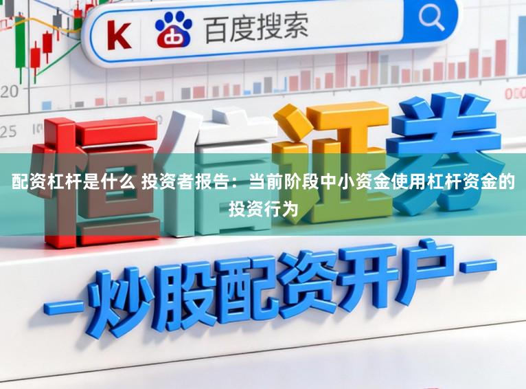 配资杠杆是什么 投资者报告：当前阶段中小资金使用杠杆资金的投资行为